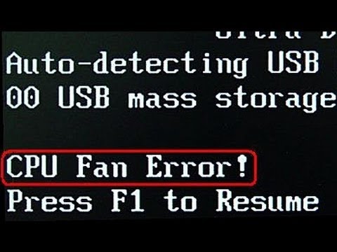 Cpu fan error please check